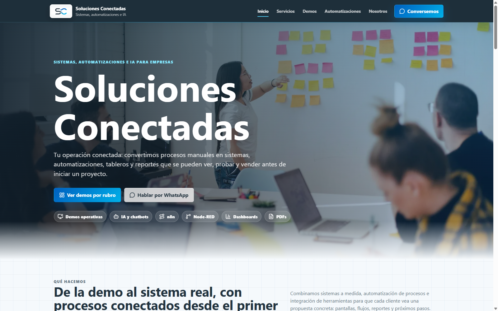 Web profesional con demos